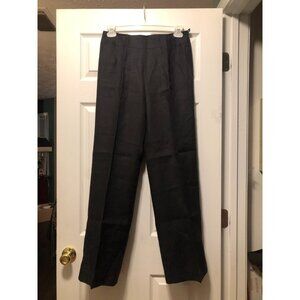 talbots women's new black 100%linen pants size: 8